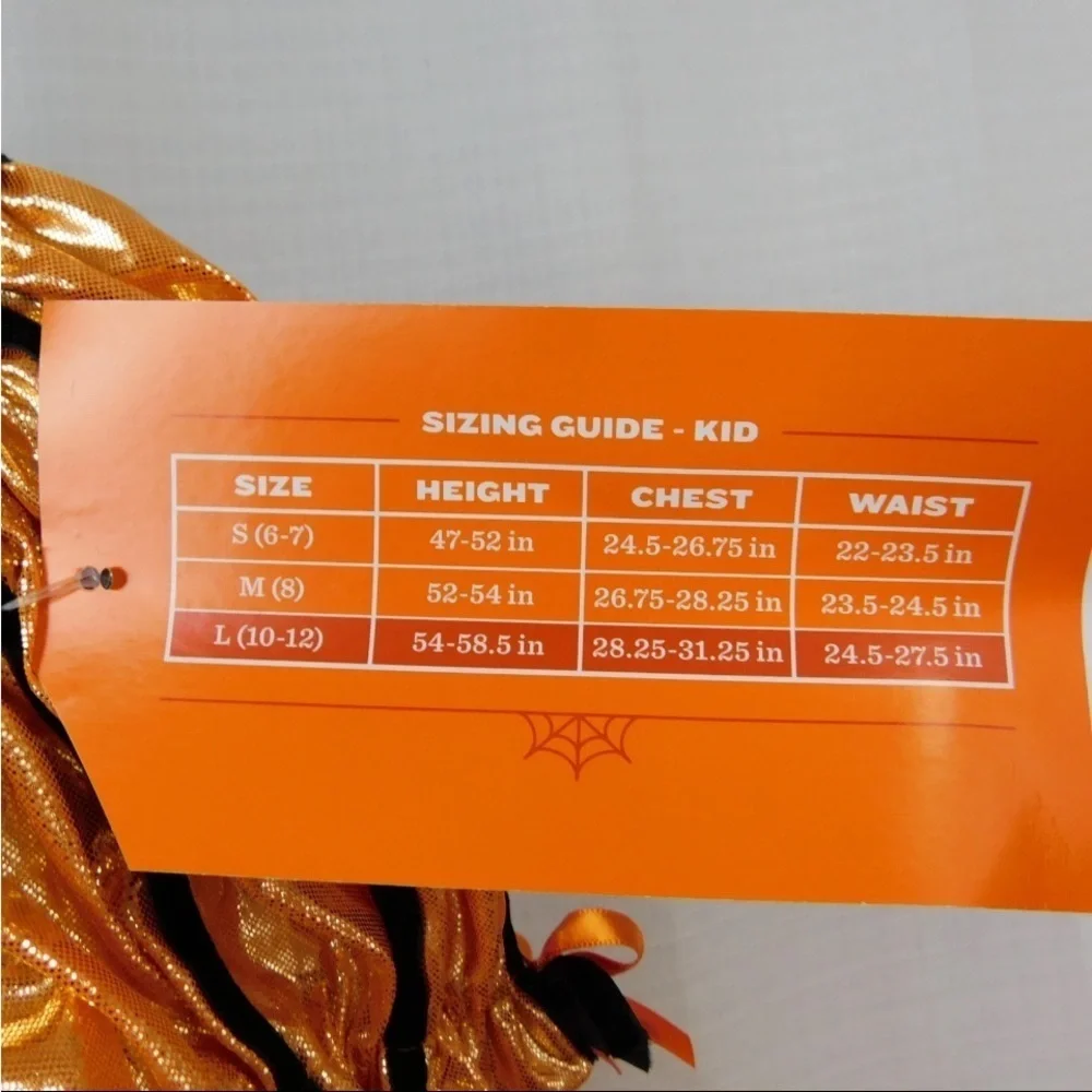 Kids Witch Costume in Black and Orange